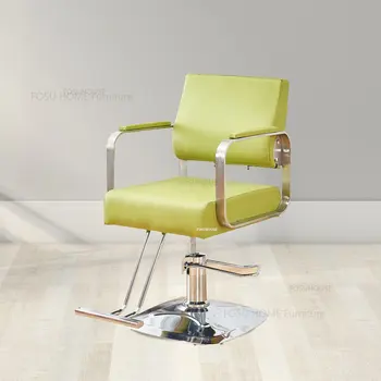  Европейские парикмахерские кресла Простое кресло для салона красоты Легкая Роскошная мебель для салона Лифт Вращающееся кресло Парикмахерская Парикмахерские кресла