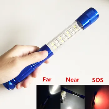  Многофункциональная светодиодная мини-ручка COB для проверки работы, светодиодный фонарик-факел с нижним магнитом синего цвета