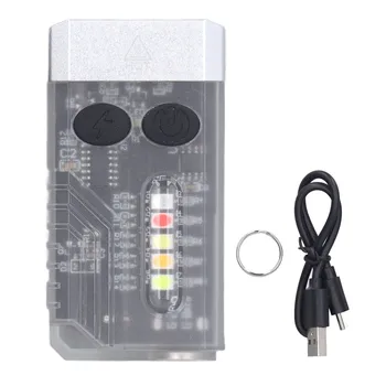  USB Маленький мощный фонарик Маленький мощный фонарик Портативный IPX4 Водонепроницаемый светодиодный светильник 1000lm с ключом для выхода