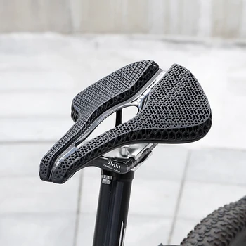  Велосипедное Седло с 3D-принтом, Подушка сиденья из углеродного волокна, Аксессуары для амортизации велосипеда с высоким отскоком, Соты