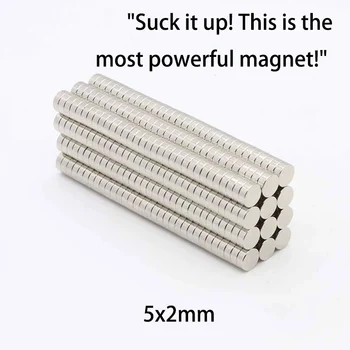  20 штук суперсильных магнитов 5x2 мм Neodyme N52 Неодимовые магниты Neodimium Magnit Очень сильные магниты для холодильника