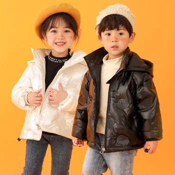  Пальто для девочек, куртка, хлопковая верхняя одежда, ветрозащита 2023, элегантный утепленный бархатный зимний теплый зимний костюм, детская одежда