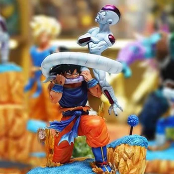  Аниме Гоку Dragon Ball Фигурка Namek Son Goku Bite Frieza Tail Фигурка 26 см Коллекционная модель из ПВХ Декоративные игрушки Подарок на день рождения