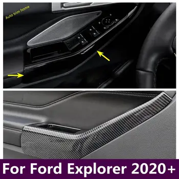  Боковая дверная ручка, Подлокотник, кнопка включения стеклоподъемника, Декоративная отделка крышки, подходит для Ford Explorer 2020 - 2023, Аксессуары для интерьера