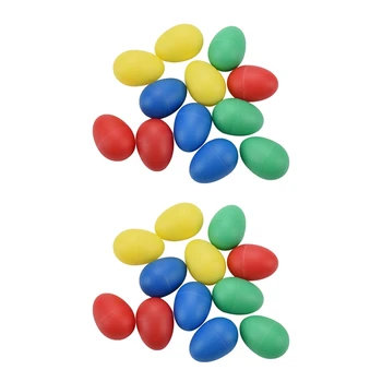  Набор пластиковых шейкеров для яиц 24шт, 4 разных цвета, ударные музыкальные яичные маракасы Для детей