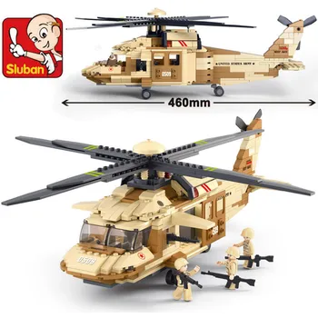  Военный вертолет UH-60L Black Eagle, модель вертолета, наборы строительных блоков, армейские солдатики, кирпичи, развивающие игрушки для детей