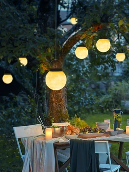  Солнечный окружающий подвесной светильник на дереве, лунный светильник, уличный садовый светильник, Портативный светильник, Садовый походный светильник