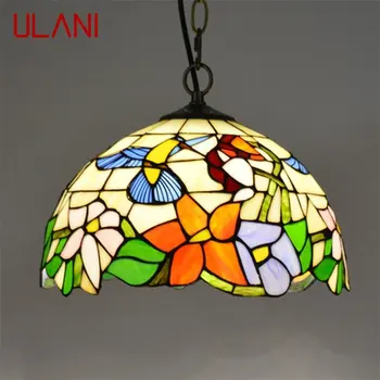  Подвесной светильник ULANI Tiffany, современная светодиодная лампа, фигурки цветов, светильники для украшения домашней столовой