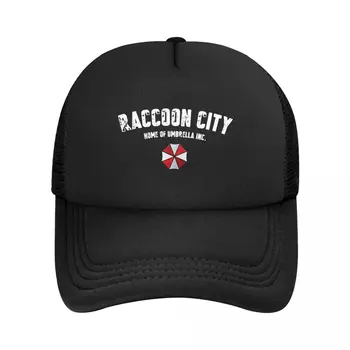  Raccoon City Home Of Umbrella Corp, Шляпа Дальнобойщика для мужчин и женщин, Бейсболка для видеоигр Corporations, регулируемая на заказ, Уличная