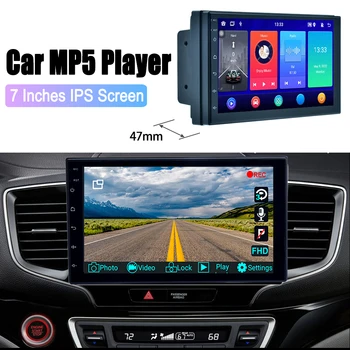  Ультратонкий 7-дюймовый Автомобильный MP5-плеер с сенсорным экраном 2.5D, Встроенный Bluetooth, Многоформатное кодирование видео для операционной системы Android12