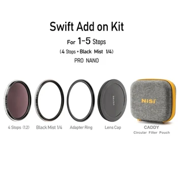  Набор адсорбируемых круглых фильтров NiSi Swift Регулируемый ND1-5 5-9 1-9 Комплект для черного тумана 67 72 77 82 мм 95 мм