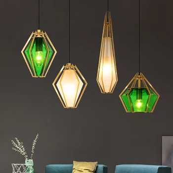  Алмазные многоцветные стеклянные подвесные светильники Milan Art Home Deco Modern Loft Подвесной светильник для гостиной, кухни, светодиодные светильники