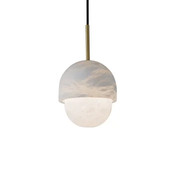  Современная креативная минималистичная Медная мраморная люстра Ресторан, бар, столовая, Прикроватная тумбочка для спальни, подвесной светильник