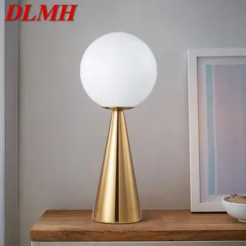  Настольная лампа DLMH Nordic Gold LED, современный креативный дизайн, Простой прикроватный декор, настольная лампа для дома, гостиной, спальни