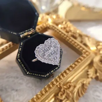  Новое кольцо для любви, бриллиантовое кольцо с душераздирающим кольцом на указательном пальце, обручальное кольцо для женщин