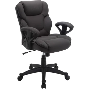  Офисное кресло Serta Big & Tall Fabric Manager, выдерживает вес до 300 фунтов, серое