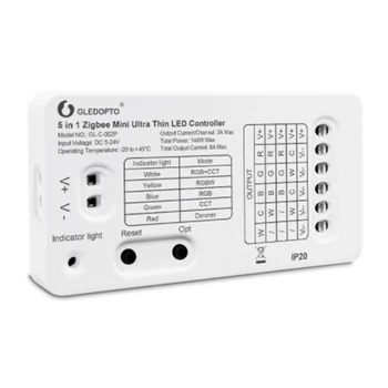  3X GLEDOPTO Zigbee 3.0 DC5-24V Mini 5 В 1 RGBCCT/RGBW/RGB/Диммерный Контроллер Светодиодной Ленты Для Подсветки ТЕЛЕВИЗОРА