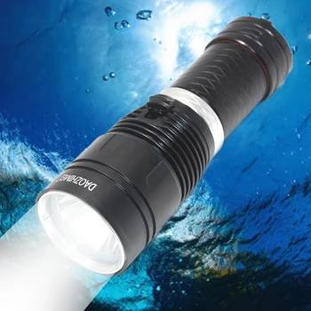  Профессиональный светодиодный фонарик для дайвинга XML-L2, портативный подводный водонепроницаемый фонарь для дайвинга с аккумулятором 18650 Или 26650