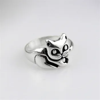  Винтажные кольца с милыми кошками для женщин, девочек, украшения для свадебной вечеринки, подарки jz746
