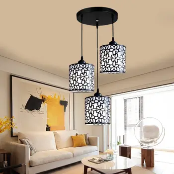  Современный подвесной светильник, железная пустотелая люстра с 3 головками, скандинавский домашний декор, подвесной светильник для столовой, светильник для внутреннего освещения