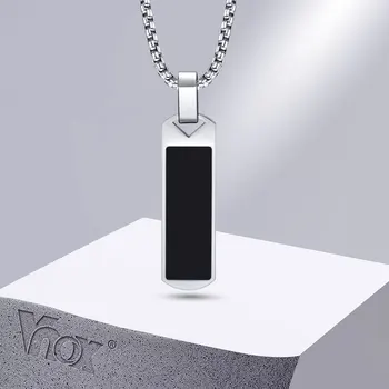  Ожерелья Vnox в виде геометрических стержней для мужчин и женщин, эмалированный кулон из натурального камня с цепочкой-коробочкой, повседневный простой ошейник для мальчика