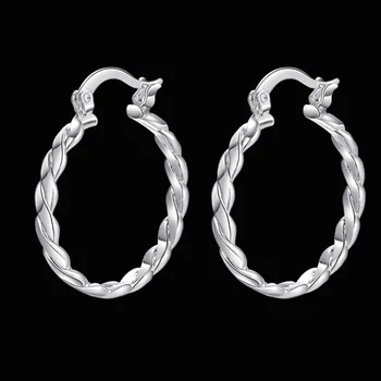  Серьги-кольца из стерлингового серебра 925 пробы для женщин, маленькая круглая серьга для пирсинга, Классическая Простая женская бижутерия, подарки