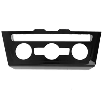  Глянцевая черная рамка панели переключателя кондиционера центральной консоли автомобиля для- B8 2017 2018