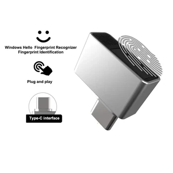  USB-считыватель отпечатков пальцев биометрический сканер ноутбука Type-C для Windows 10 11 Здравствуйте, поддержка Win 7 8 Функции отпечатков пальцев