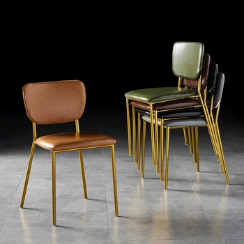  Обеденные стулья для гостиной из искусственной кожи, Офисные Банкетные Кухонные обеденные стулья, Роскошная удобная мебель Silla Comedor BL50CY