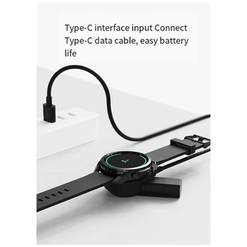  Беспроводная док-станция для зарядного устройства для карманных часов Samsung Galaxy Watch 5/4/3 Watch 3 Active, 2-портовая зарядная подставка, портативное USB-зарядное устройство