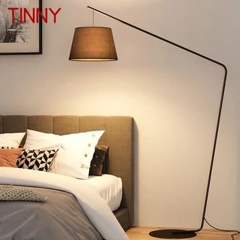  Металлический скандинавский черный торшер для рыбалки, современная семейная гостиная Рядом с диваном, креативный светодиодный декоративный светильник