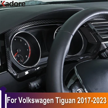  Для Volkswagen Tiguan 2017-2020 2021 2022 2023 Приборная Панель Центрального Управления Яркая Рамка Приборной панели Крышка Аксессуары Для Интерьера
