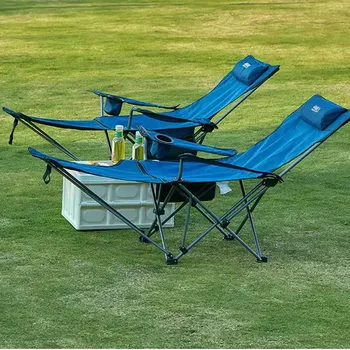  Складное кресло-качалка для отдыха на открытом воздухе Blue Beach Sun Lounge Дизайн кресла-качалки для балкона Tumbona, Доступная мебель для патио De Playa