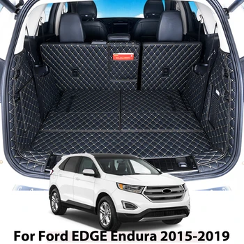  Кожаный коврик для заднего багажника Ford EDGE Endura 2015-2019, автомобильный коврик для багажника, протектор коврового поддона, Внутренний аксессуар автомобиля