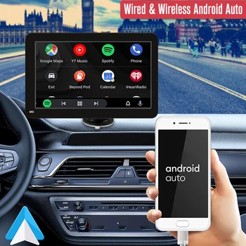  Беспроводной экран Carplay Android Auto Портативное Автомобильное радио, устанавливаемое на Универсальный мультимедийный плеер Carplay Intelligent System Monitor