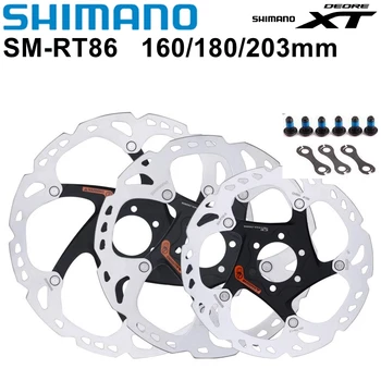  Ротор тормозного диска Shimano XT SM-RT86 Технология Ice Point Тормозной диск 6 Болтов M8000 MTB Велосипеды Диск RT86 160 мм 180 мм 203 мм