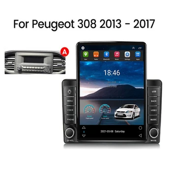  Для Tesla Style 2 Din Android 12 Автомагнитола Для Peugeot 308 T9 308S 2013-2038 Мультимедийный видеоплеер GPS Стерео Carplay DSP