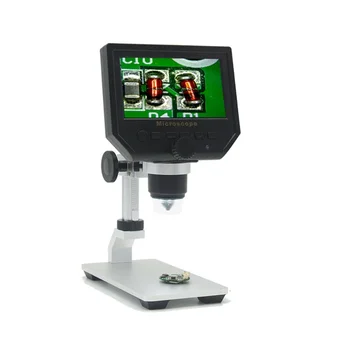  Цифровой микроскоп-металлическая подставка 4,3-дюймовый HD-ЖК-видео микроскоп для пайки/ ремонта телефонов с 600 увеличением -штепсельная вилка ЕС