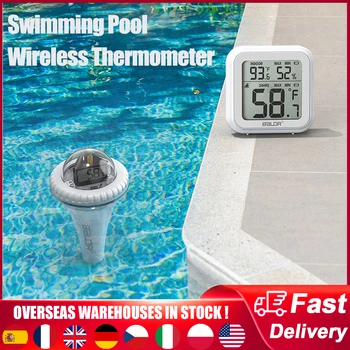  Цифровой термометр для бассейна Беспроводной плавающий датчик температуры с обзором 360 ° Бассейн Гидромассажные ванны Пруд Термометр Гигрометр