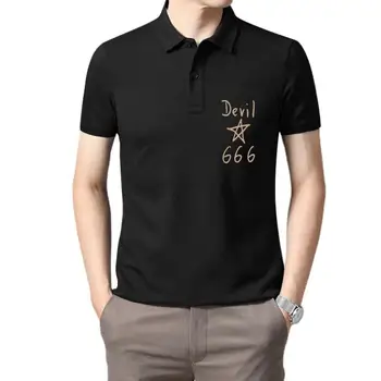 Одежда для гольфа мужская Church Of Satan Is God Dead 666 Number Man Футболка Белая Рубашка Высшего Качества Мужская футболка поло для мужчин
