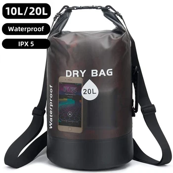  Водонепроницаемый сухой мешок 10Л 20Л Для хранения Сумка для плавания Треккинга Рафтинга Катания на лодках Каякинга Rafting Drybags Рюкзак XD117Y