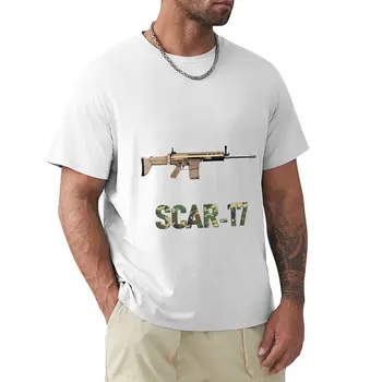  Футболка Most Iconic Rifles SCAR-17, футболка blondie, одежда из аниме, мужская футболка с рисунком