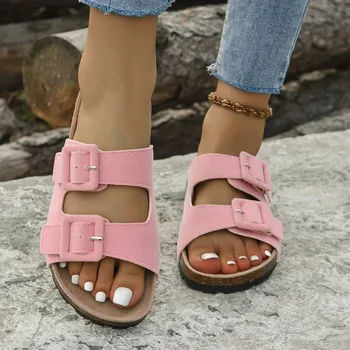  Дизайнерские тапочки для женщин 2023, Новые летние модные сандалии на плоской подошве, нескользящие Женские тапочки для пляжного отдыха, Chaussure Femme