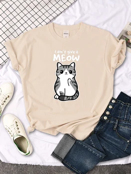  2023 Новая женская футболка с Милым Котенком, Модная футболка с животным принтом, Летняя Женская повседневная футболка Со Свободными рукавами