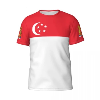  Пользовательское имя Номер Флаг Сингапура Эмблема 3D Футболки Для мужчин Женские Футболки джерси командная одежда Футбол Футбольные фанаты Подарочная футболка