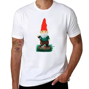  Новый садовый Гном - Милая футболка с масляной живописью, футболки с графическими рисунками, футболки с графикой, короткие топы, футболки оверсайз, мужские футболки