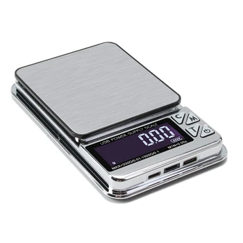  1 шт 1000 Г X 0,01 г Цифровые ЖК-электронные весы для подсчета количества, Карманные кухонные весы из нержавеющей стали, USB зарядка