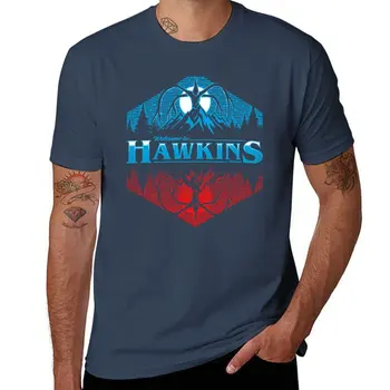  Футболка Hawkins 1983, летняя одежда, футболка с коротким рукавом, черные футболки, футболки для мужчин