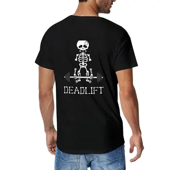  Новая футболка со скелетом для тренажерного зала для становой тяги, футболка с графикой, быстросохнущая рубашка, футболка с коротким рукавом, корейская модная мужская одежда