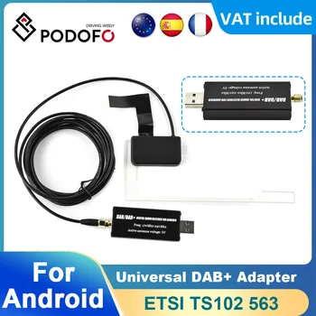  Podofo DAB + Антенна Для Автомобиля Android Радиоприемник Тюнер USB интерфейс Автомобильный GPS Приемник DAB + Приемник Сигнала Для Универсального